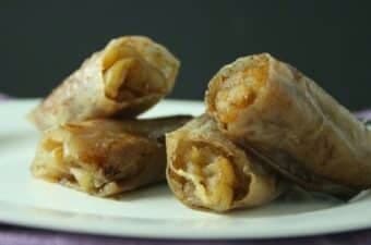 Baked Apple Pie Rice Paper Rolls